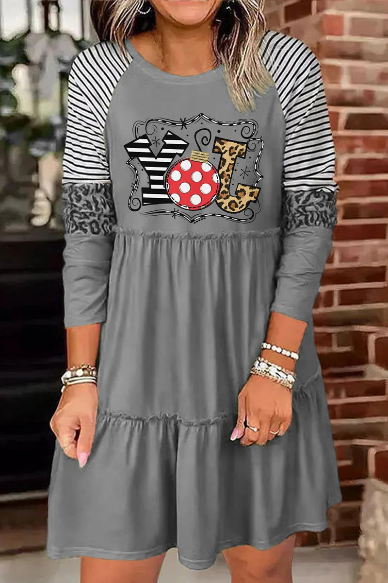 JOY Holiday Vibe Long Sleeve Dress